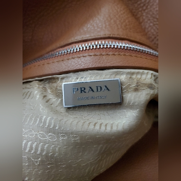 PRADA camel color barrel purse Used $1590 - Picture 5 of 10